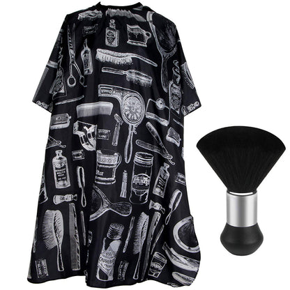 Hair Cutting Cape Waterproof Hair Styling Cape with Snap Closure and Brush