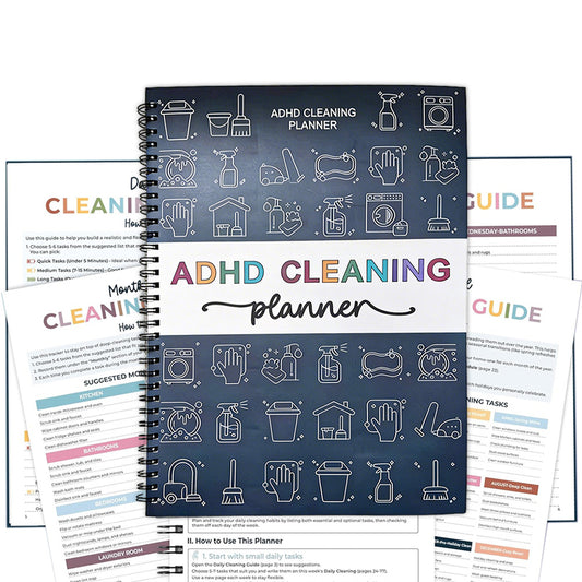Cleaning Planner Schedule And Checklist Organizer Household Chore Chart Notebook