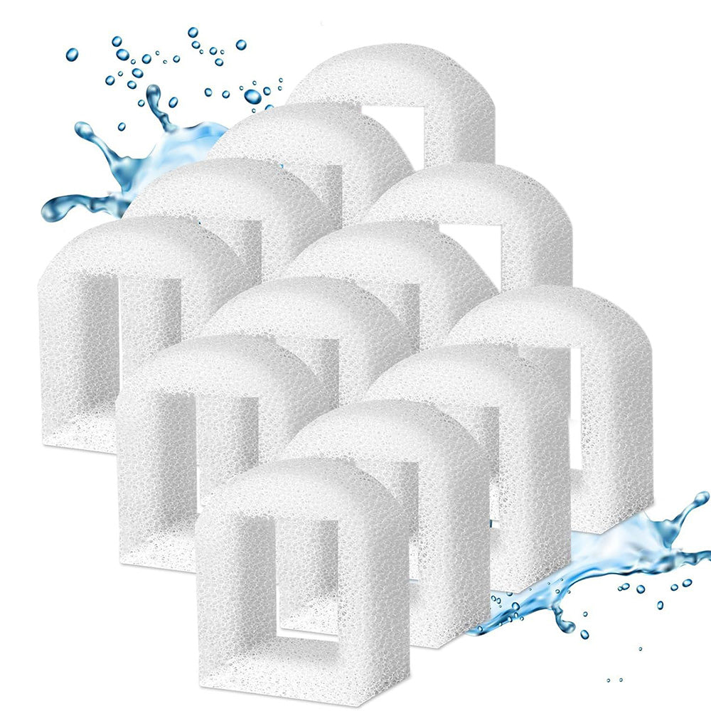 12Pcs Cat Water Fountain Foam Filters Replacement for Drinkwell Stainless Steel 360 Pet Fountain