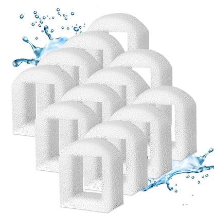 12Pcs Cat Water Fountain Foam Filters Replacement for Drinkwell Stainless Steel 360 Pet Fountain