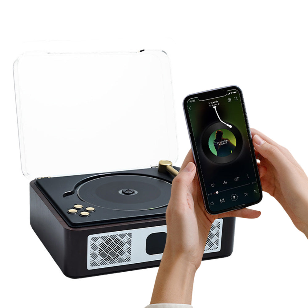 Retro CD Player with Speakers Portable Bluetooth Music Players for Home