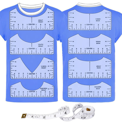 9Pcs T Shirt Alignment Ruler Guide for Heat Press Printing