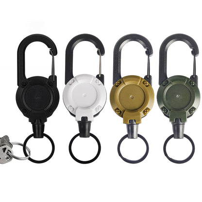 4 Piece Retractable Keychain Carabiner Badge Holder