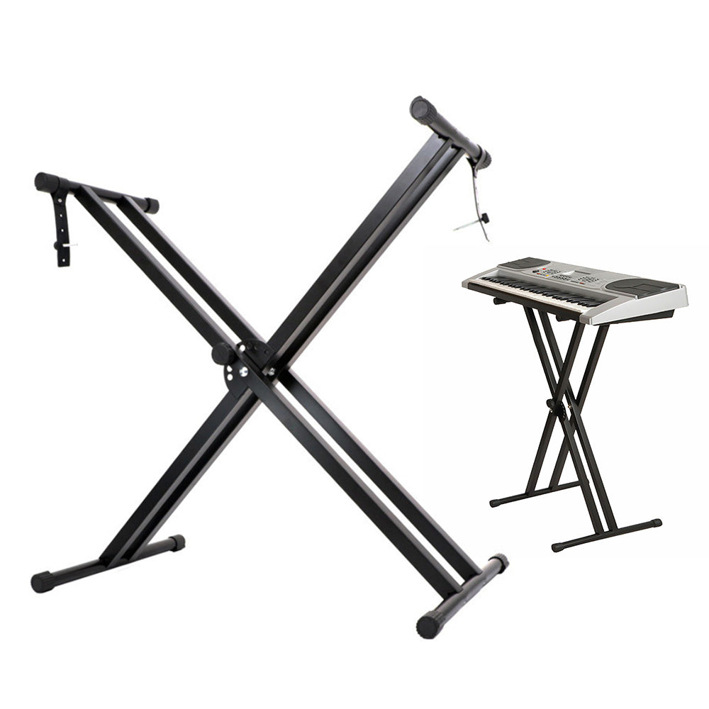 Folding Double Braced X Piano Keyboard Stand Adjustable Height Piano Stand