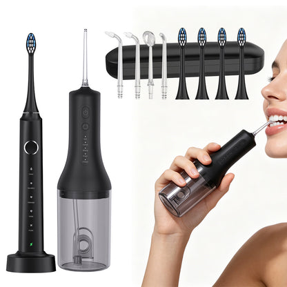 2 in 1 Electric Toothbrush And Water Flosser Teeth Cleaning Kit For Daily Cleaning
