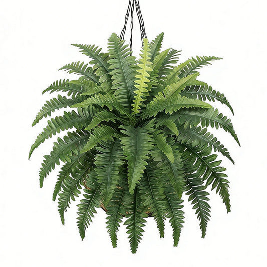 Ferns Artificial Bush Plants Artificial Boston Ferns With 38 Fronds For Outdoors Home Decor