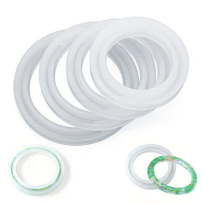 4 Sizes DIY Resin Bangle Mold Set Silicone Bangle Bracelet Mold