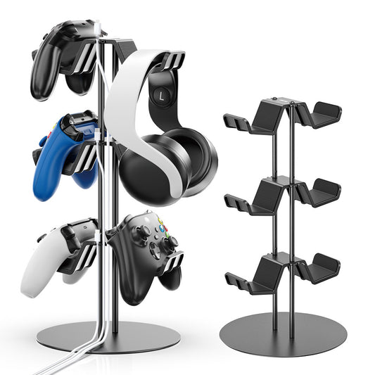 Universal Gaming Controller and Headphone Stand Aluminum Desk Organizer