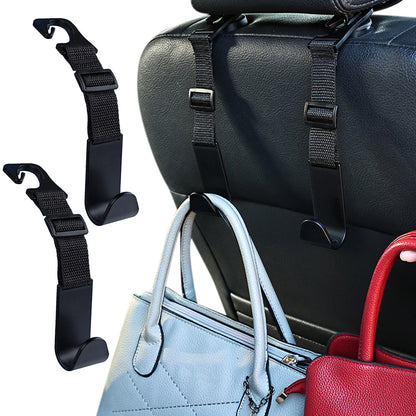 4Pcs Car Seat Headrest Hook Adjustable Multi Functional Cargo Hook for Most Cars