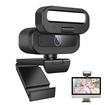 4K Webcam with Built In Mic Fill Light and Privacy Cover Auto Focus for Streaming Video Calls