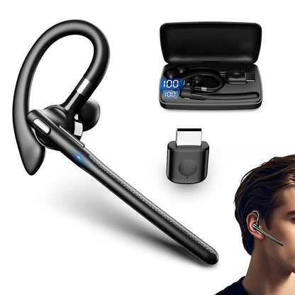 Wireless Car Bluetooth Headset with Rotating Ear Hook