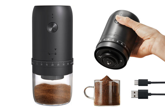 Portable Electric Burr Coffee Grinder 40 Setting Rechargeable Conical Burr Mill