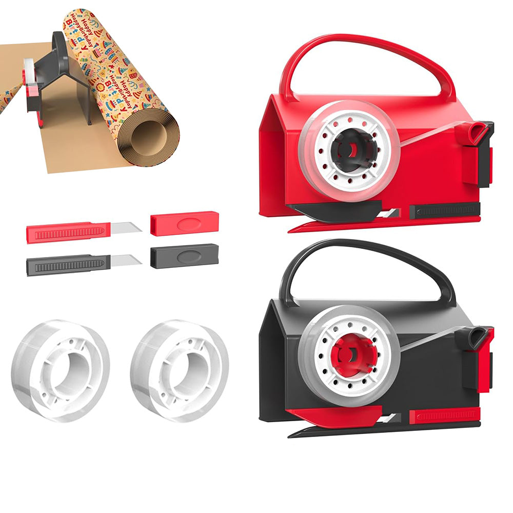 2-Pack Wrapping Paper Cutter and Tape Dispenser