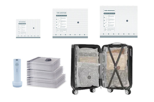 12Pcs Travel Vacuum Storage Bags with Electric Pump Space Saver Packing Bags