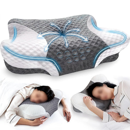 Neck Pillows with Memory Foam Contour Ergonomic Support Pillow for Sleeping