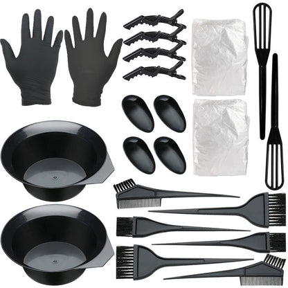 26PCS Dye Hair Tool Kit With Hair Dye Brush Hair Color Bowl Hair Clips