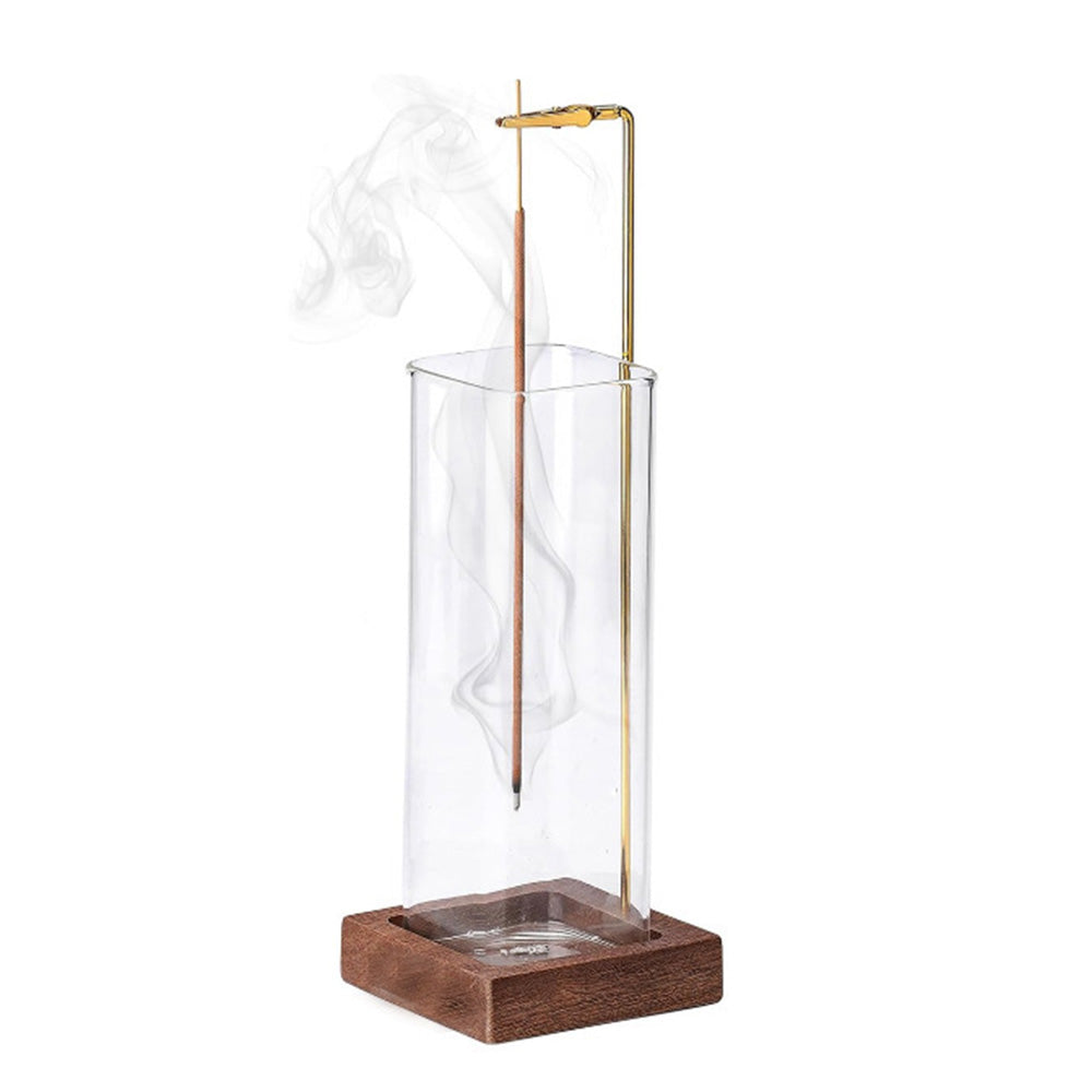 Hanging Incense Burner with Glass Ash Catcher for Home Meditation