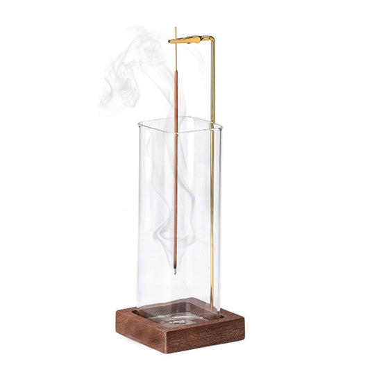 Hanging Incense Burner with Glass Ash Catcher for Home Meditation