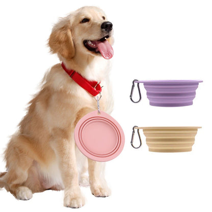 2 Pack Foldable Collapsible Dog Cat Pet Bowl