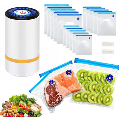 Handheld Food Vacuum Sealer Kit USB Rechargeable Portable Sealer with Bags