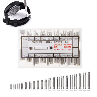 Watch Repair Tool Kit 2Pcs Watch Band Link Remover and 360Pcs Watch Band Spring Bars Strap Link Pin