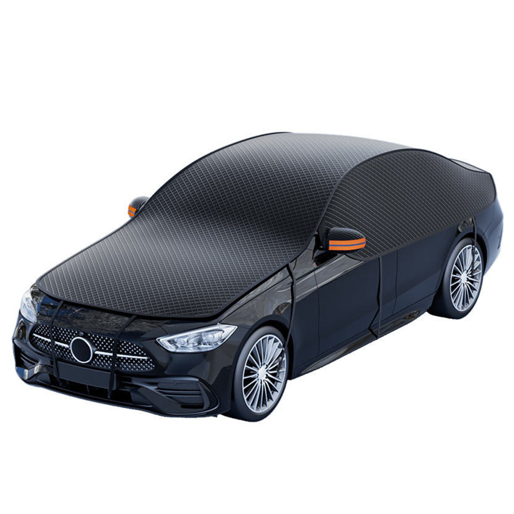 Oxford Fabric Car Windshield Cover Snow Ice Protector with Reflective Strips for Winter