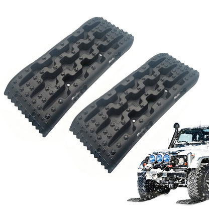 1 Pair Black Vehicle Traction Boards Recovery Tracks for 4WD Mud Snow Sand