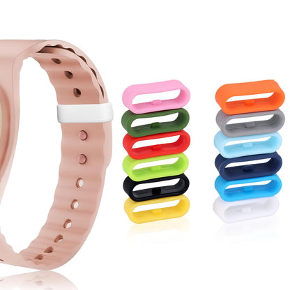 12PCS Multi-Color Band Keeper Magic Band Lock Fastener Rings Security Loop Holder Clips