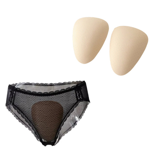 4Pcs Traceless Underwear Pads Anti Glare and Anti Awkward Thread Insert Pads
