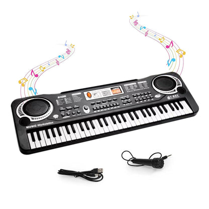 61 Keys Electric Piano Music Keyboard For Kids Beginner With Microphone