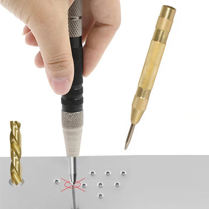 Automatic Center Punch Set Spring Loaded for Metal Wood Hole Marking
