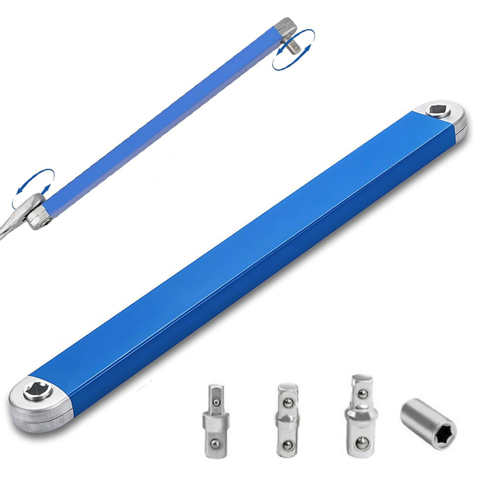 Offset Extension Wrench Impact Spanner Wrench with Square Drive Adapters for Car