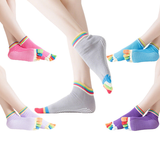 Yoga Socks for Women Non Slip Grippy Pilates Socks for Barre Ballet Workout