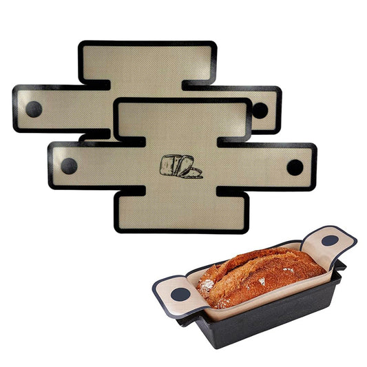 2Pcs Silicone Baking Mat Loaf Pan Liner for Bread Baking