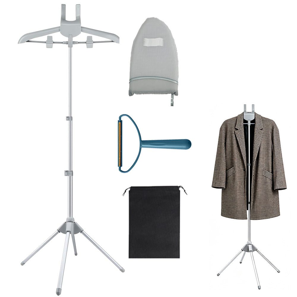 Foldable Garment Steamer Stand Adjustable Clothes Steaming Rack with Storage Bag