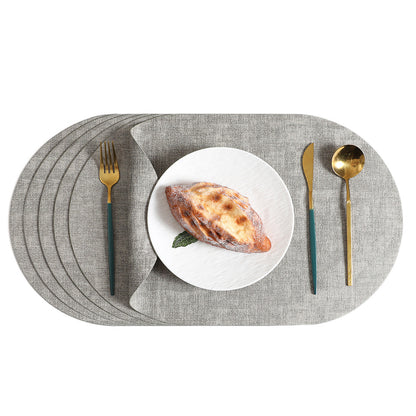 6Pcs Faux Leather Placemats Waterproof Heat Resistant Washable Table Mats