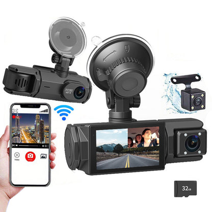 3 Channel Dash Cam With Motion Detection