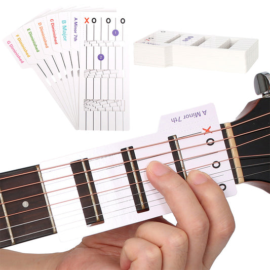 56 Counts Guitar Chords Cards Fretboard Chord Flashcards for Guitar Beginners