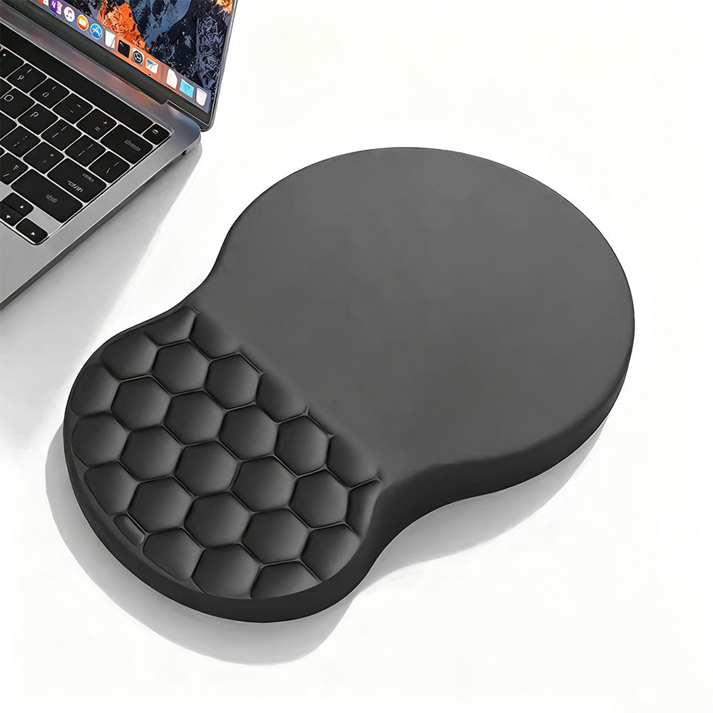 Ergonomic Mouse Pad with Wrist Support Massage Design Non Slip PU Base for Office Desk
