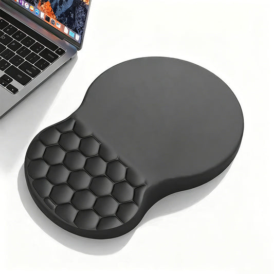 Ergonomic Mouse Pad with Wrist Support Massage Design Non Slip PU Base for Office Desk