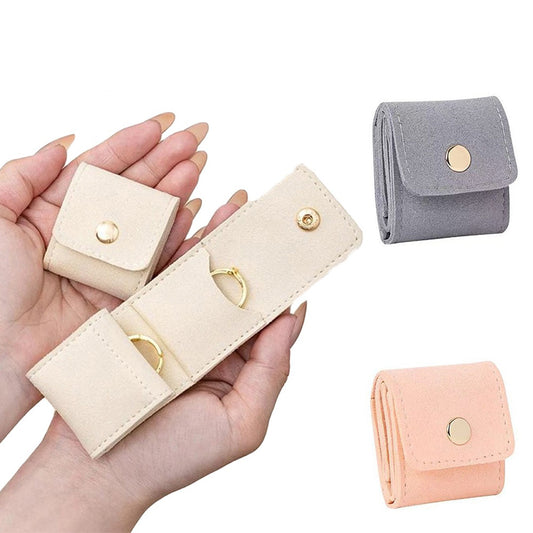 3-Pack Mini Travel Jewelry Organizer Pouch with Buckle