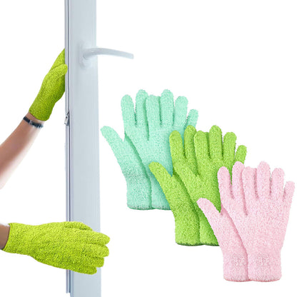 3Pcs Dusting Gloves Cleaning Mitts for Furniture Home Car
