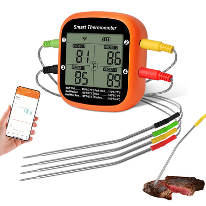 Meat Thermometer Wireless Thermometer for Smoker Oven APP Calibration Temp Graph