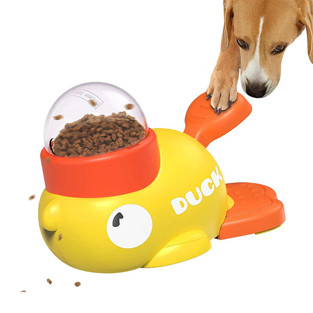 Dog Interactive Treat Dispenser Duck Toy Food Puzzle Slow Feeder