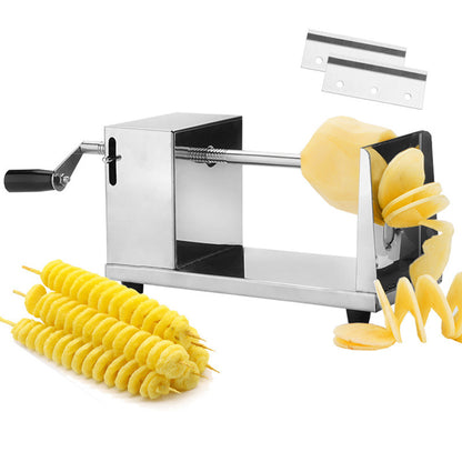 Manual Potato Tornado Spiral Slicer Stainless Steel