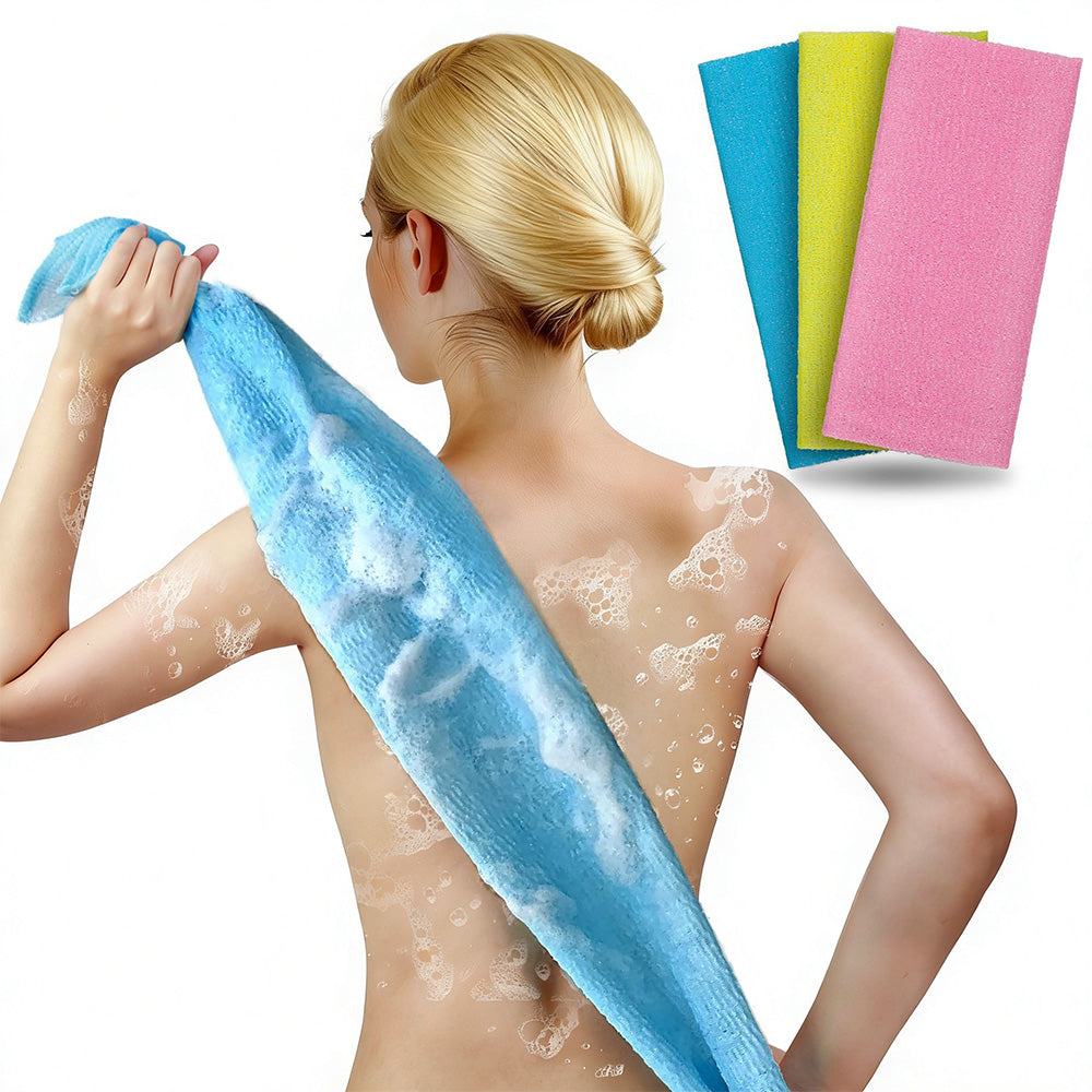 3Pcs Exfoliating Body Scrubber Back Scrubber for Shower