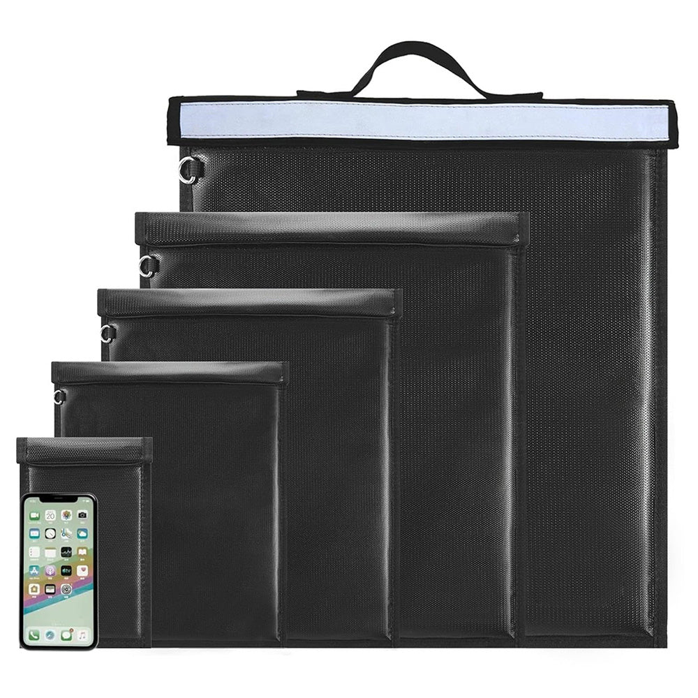 5Pcs Fireproof Faraday Bags EMP Blocker Protection for Cell Phone Laptops Car Keys
