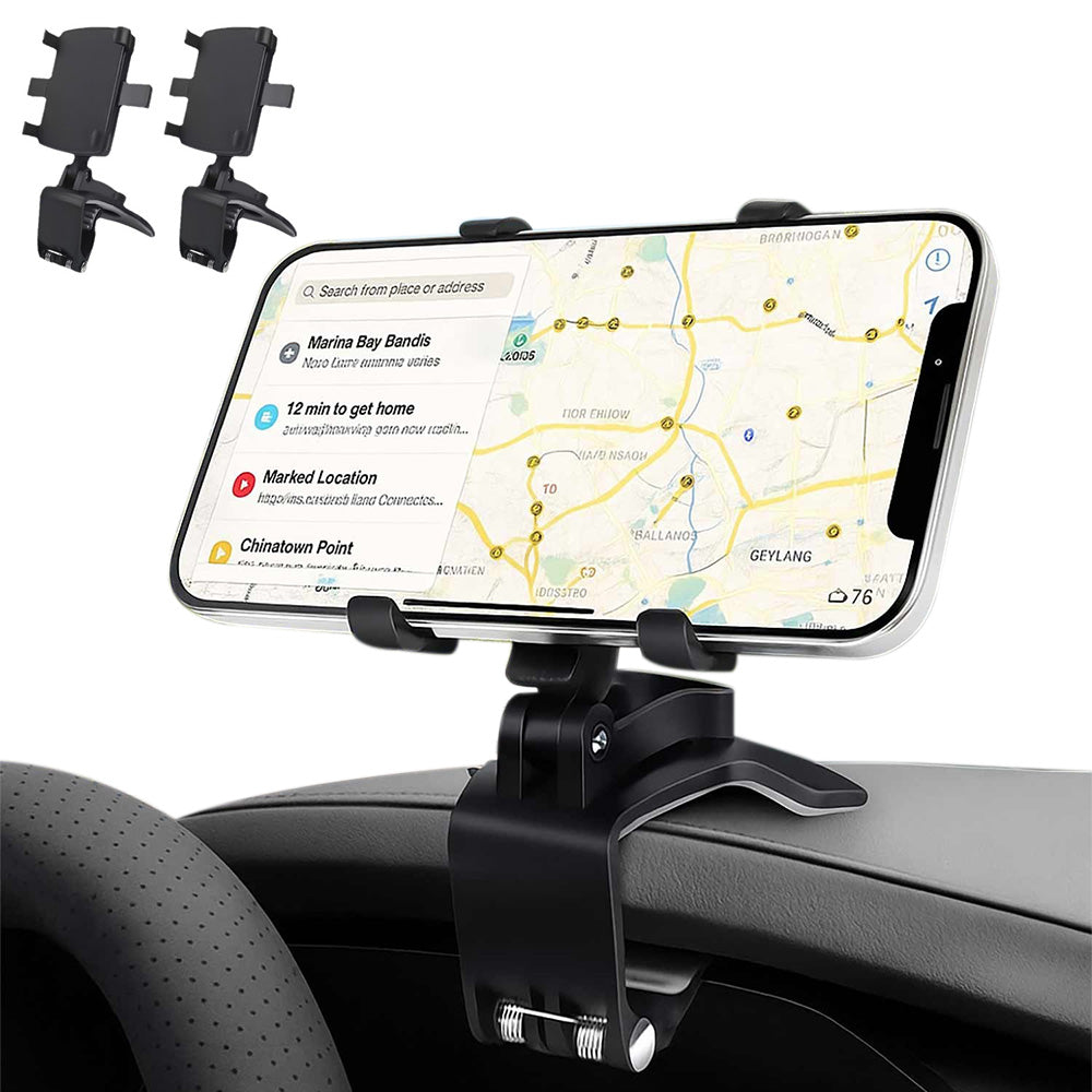 2-Pack Adjustable Car Dashboard Phone Holder Mount for Driving