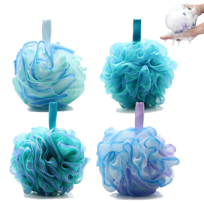 4PCS Loofah Sponge Bath Puff Exfoliating Cleaning Bath Ball Body Sponge Washer