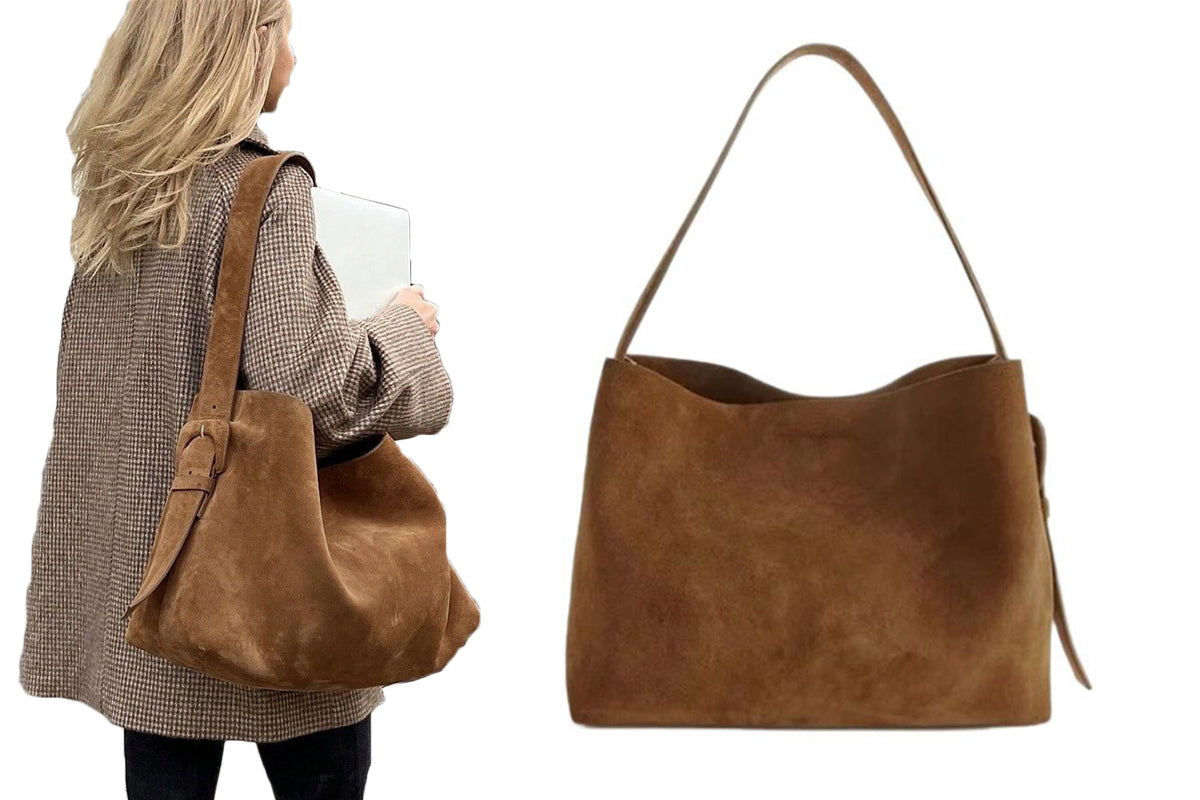Suede Bucket Bag Suede Bag Suede Tote Bag Suede Shoulder Bag